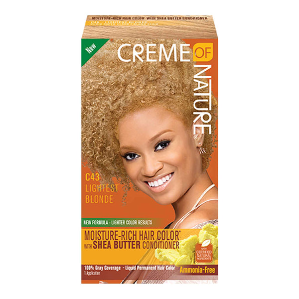 Crème Of Nature Exotic Rich Liquid Permanent Hair Color With Shea Butter Conditioner - Lightest Blonde C43