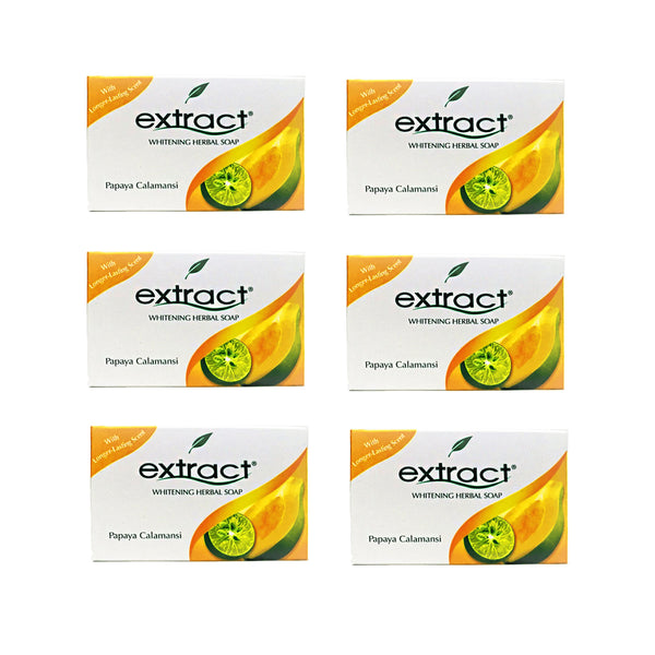 Extract Whitening Herbal Soap - Papaya Calamansi 6-PC