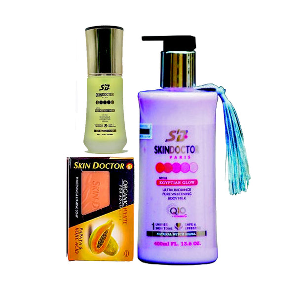 Skin Doctor Egyptian Glow ( Lotion, Serum And Soap ) 3-Pc Set