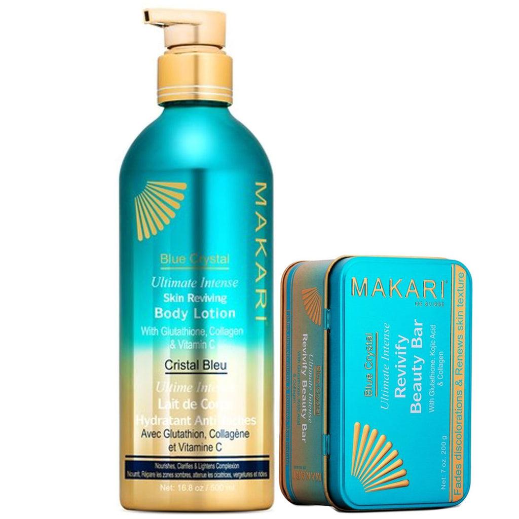 Makari Blue Crystal ( Body Lotion And Soap ) 2-pc Set