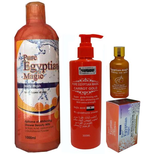 Pure Egyptian ( Lotion, Serum, Bath And Soap ) 4-pc Set