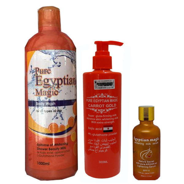 Pure Egyptian Lightening ( Lotion, Serum And Bath ) 3-pc Set