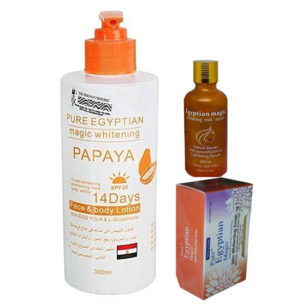 Pure Egyptian ( Lotion, Serum And Soap ) 3-pc Set