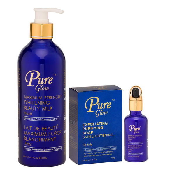 CARROT GLOW ( LIGHTENING LOTION, LIGHTENING SERUM AND LIGHTENING SOAP ) 3-PC SET