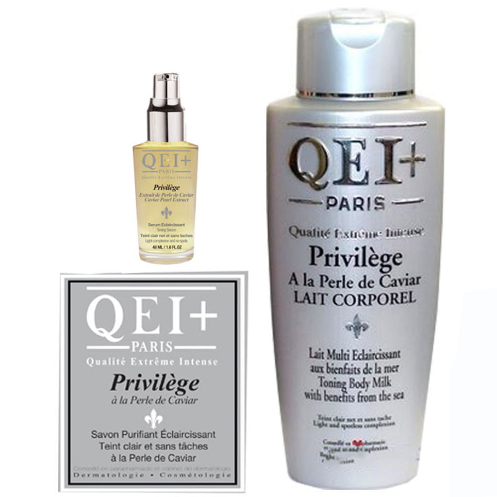 Qei Paris Privilege Lightening ( Lotion, Serum And Soap ) 3-pc Set