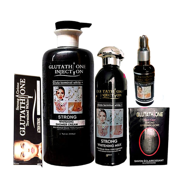 Glutathione Injection ( Lotion, Serum, Tube, Bar Soap And Shower Cream ) 5-pc Set