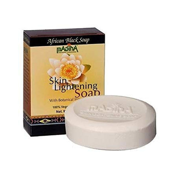 Skin Lightening Madina African Black Soap Herbal Natural Cocoa Butter Aloe