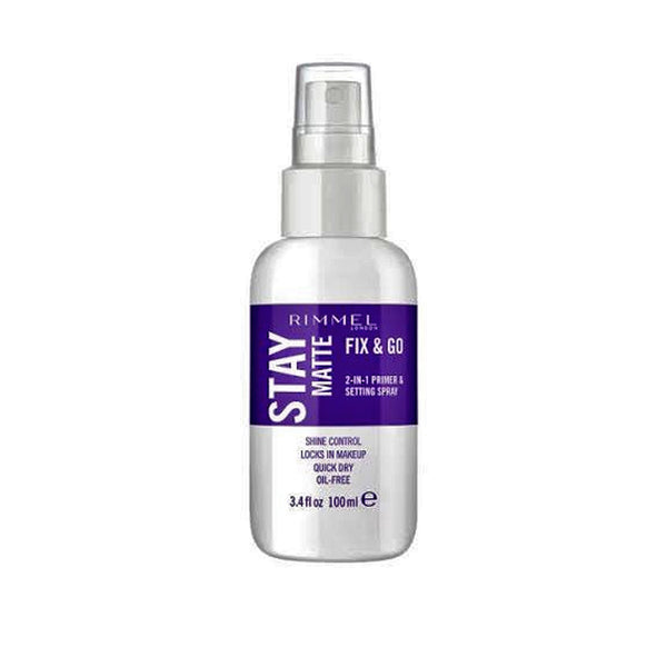 Rimmel Stay Matte Fix & Go 2-in-1 Primer & Setting Spray, Transparent