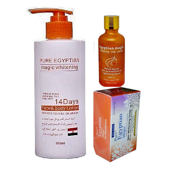 Pure Egyptian Face & Body ( Lotion, Serum And Soap ) 3-pc Set