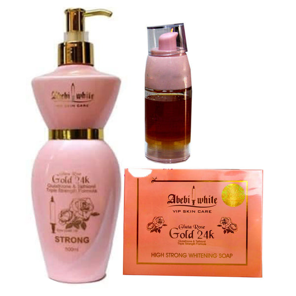 Abebi White 24K gold 3-PC Set