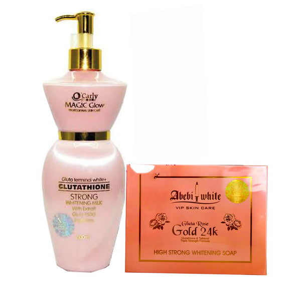 Abebi White ( Body Lotion And Soap ) 2-pc Set