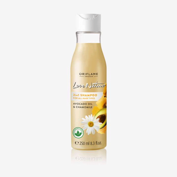 LOVE NATURE 2in1 Shampoo for All Hair Types Avocado Oil & Chamomile