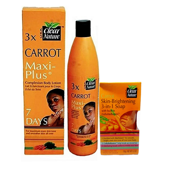 Clear Nature Carrot ( Carrot Lotion And Carrot Soap ) 2-pc Set