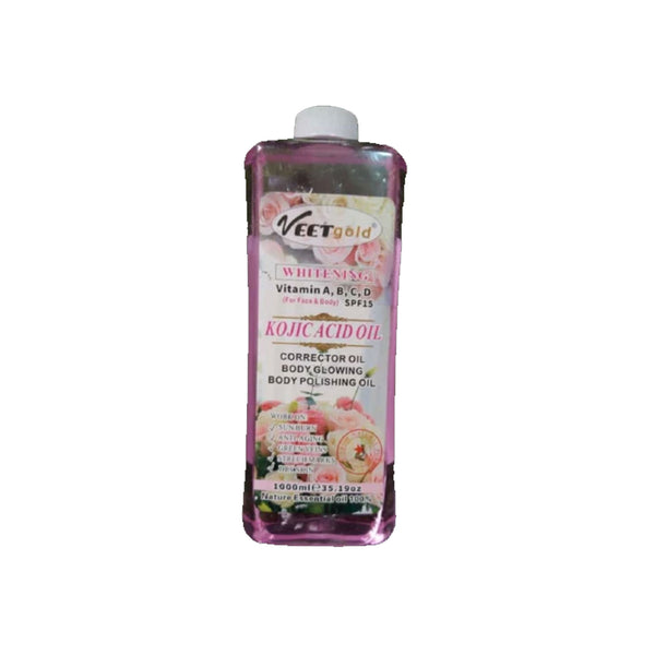 VEETGOLD WHITENING VITAMIN A,B,C,D FOR FACE & BODY SPF15 KOJIC ACID OIL
