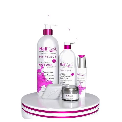 GLOW HALF CAST PRIVILEGE 5 PC SET (BODY WASH, LOTION, SERUM, SOAP AND FACE CREAM)
