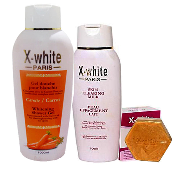 X White Skin Clearing Milk 3-pc Set