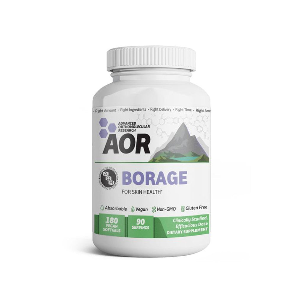 Advanced Orthomolecular Research AOR Borage 180 Capsules 1044mg (For Skin Health)