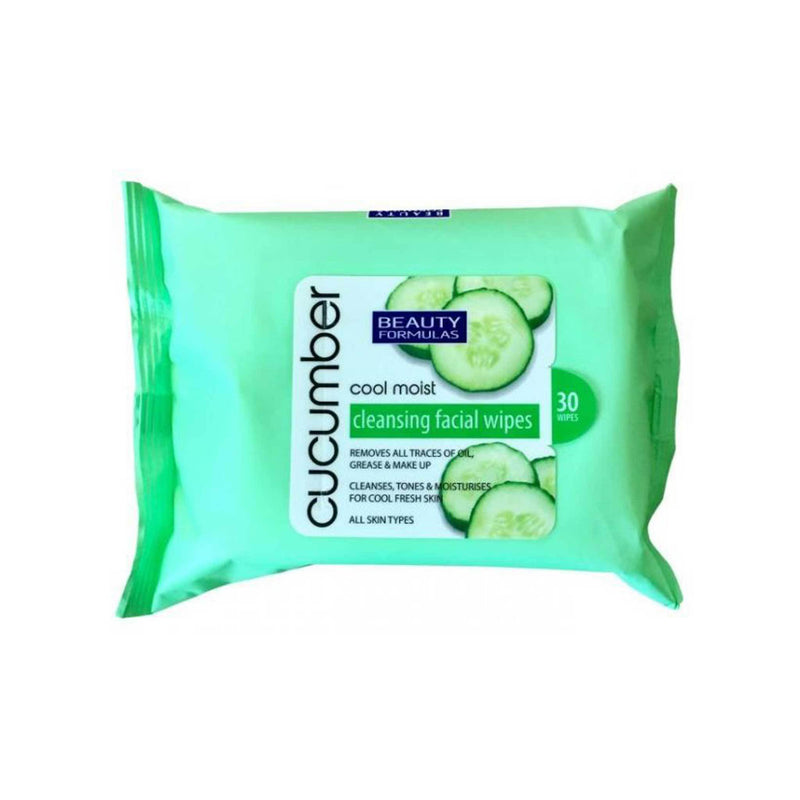 Beauty Formulas Cool Moist Cucumber Cleansing Facial Wipes