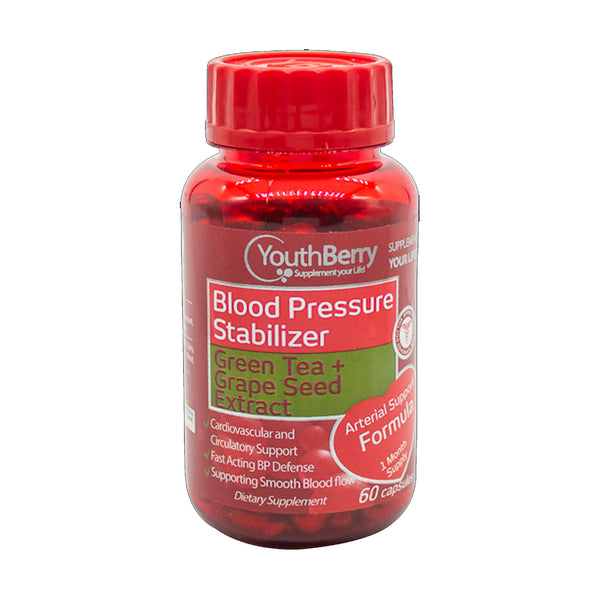YouthBerry Blood Pressure Stabilizer. Green Tea + Grape Seed Extract