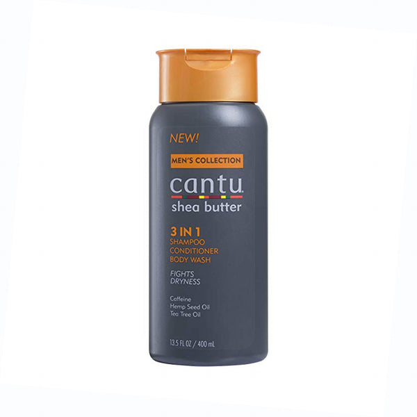 Cantu Shea Butter Men's Collection 3 in 1 Shampoo, Conditioner and Body Wash,