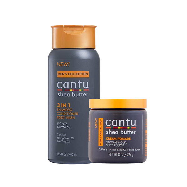 Cantu Men 2pc SetsCANTU MEN ( SHAMPOO, CONDITIONER, BODY WASH AND CREAM POMADE ) 2PC SETS