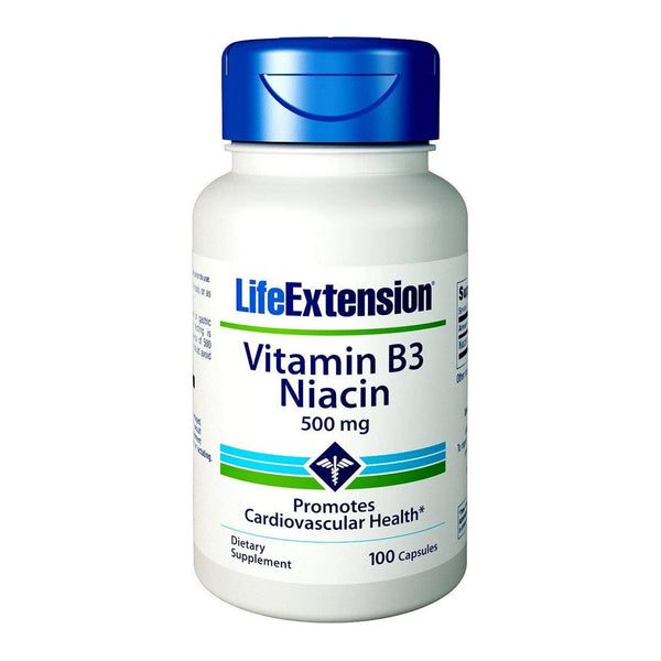 Life Extension Vitamin B3 Niacin 500 Mg For Cardiovascular Health