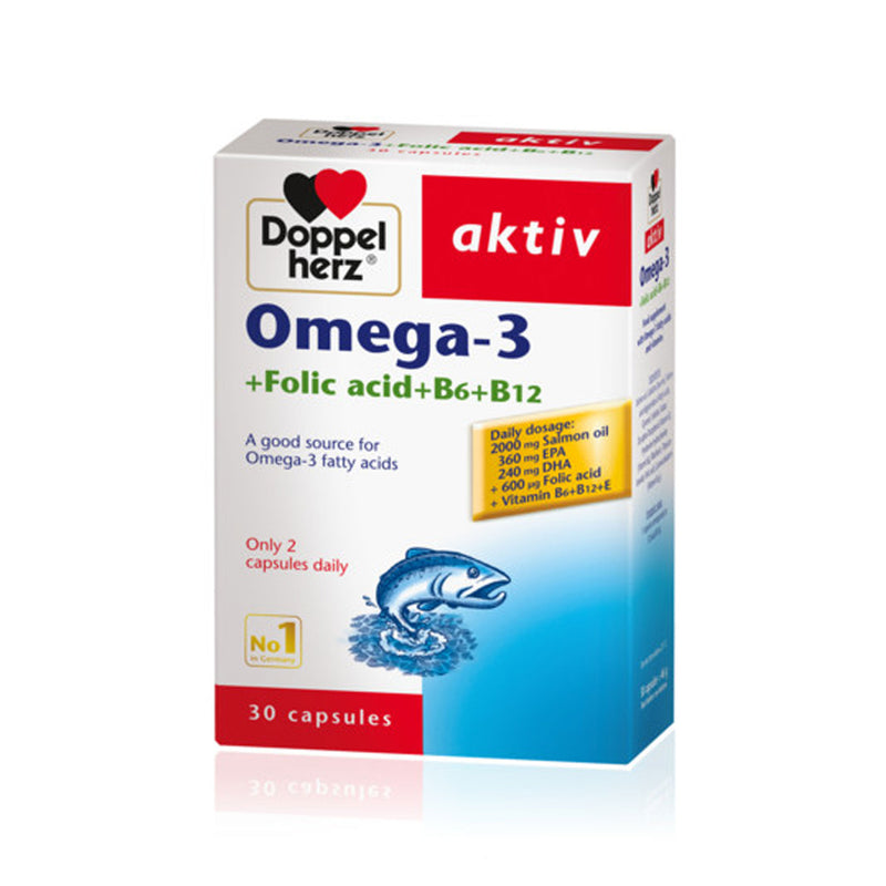 Doppelherz Aktiv Omega-3 Fish Oil 2000mg By 60 Capsules: Cardiovascular Health (Heart)