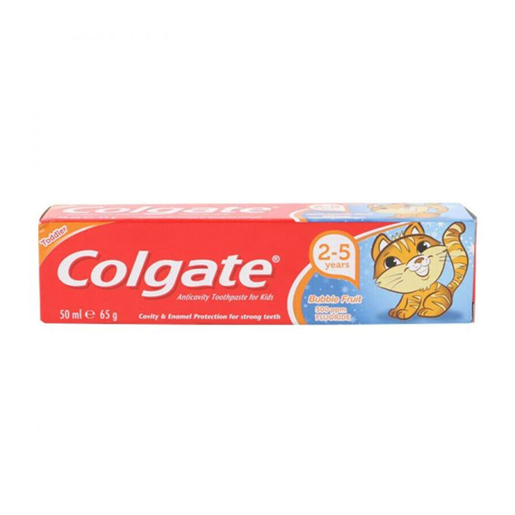 Colgate Kids Toothpaste 2-5 Years Bubble Fruit Mouth Dental Oral Care 50ml
