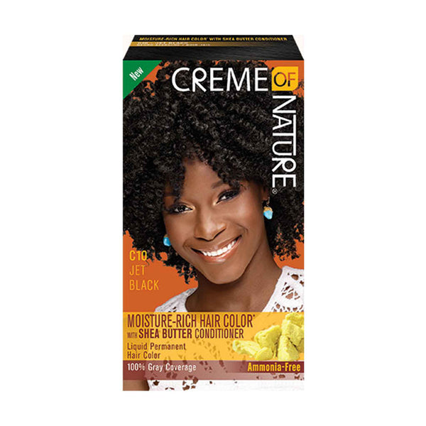 Crème Of Nature Exotic Rich Liquid Permanent Hair Color With Shea Butter Conditioner - C10 Jet Black