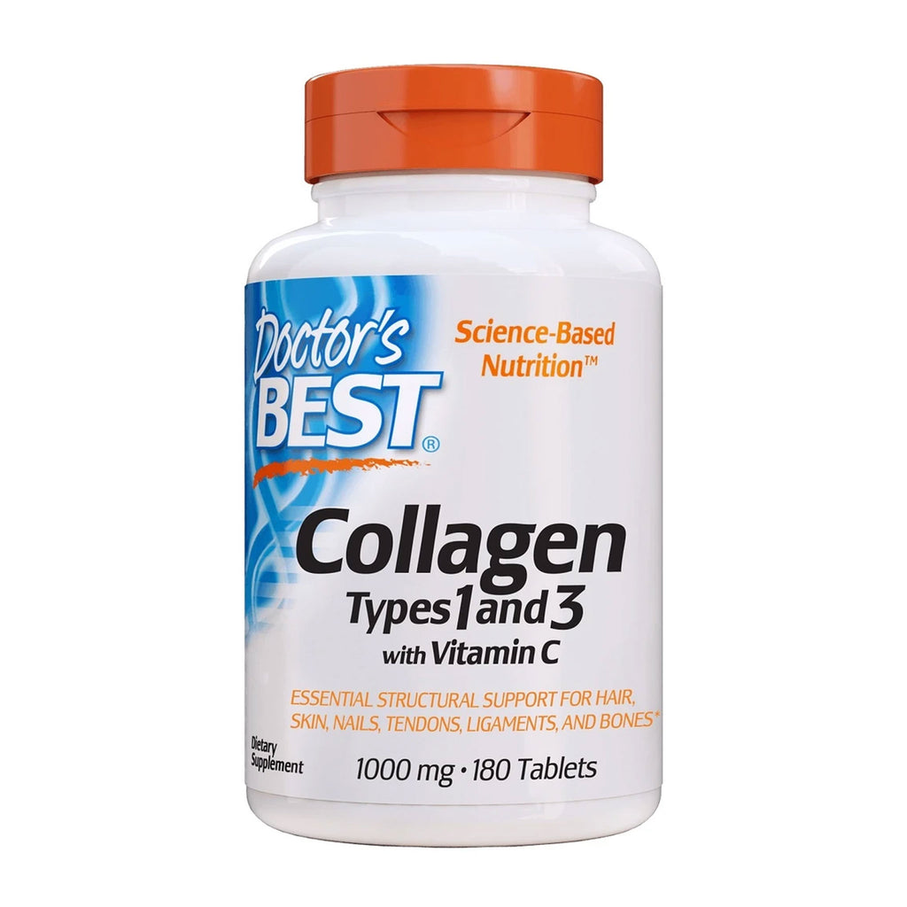 Doctor's Best, Collagen Types 1 and 3 with Vitamin C, 1,000 mg, 180 Tablets