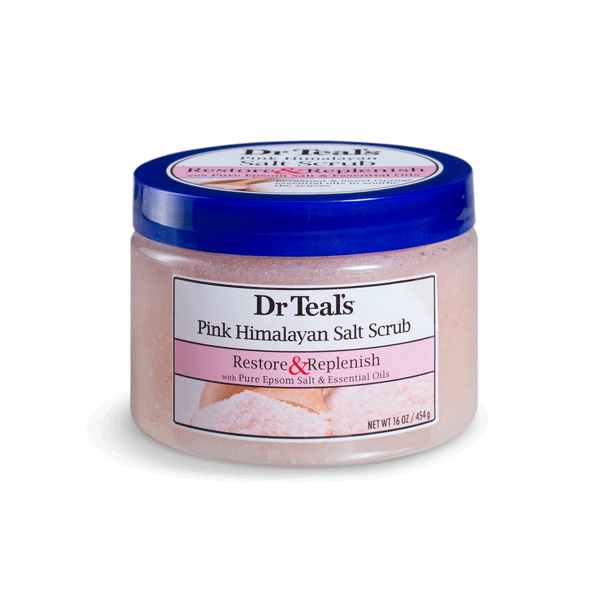 Dr Teals Pink Himalayan Salt Scrub with Pure Epsom Salt & Essential Oils, 16 oz