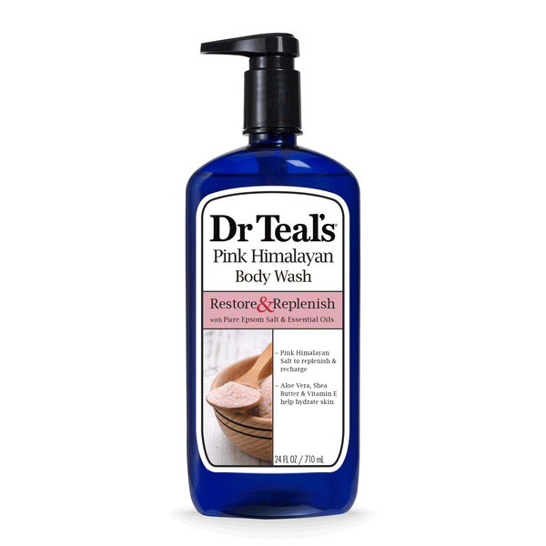 Dr Teal's Body Wash with Pure Epsom Salt, Restore & Replenish with Pink Himalayan Salt