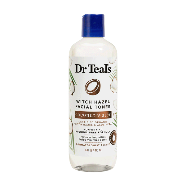 Dr Teal’s Witch Hazel Facial Toner, Coconut Water, 16 fl oz