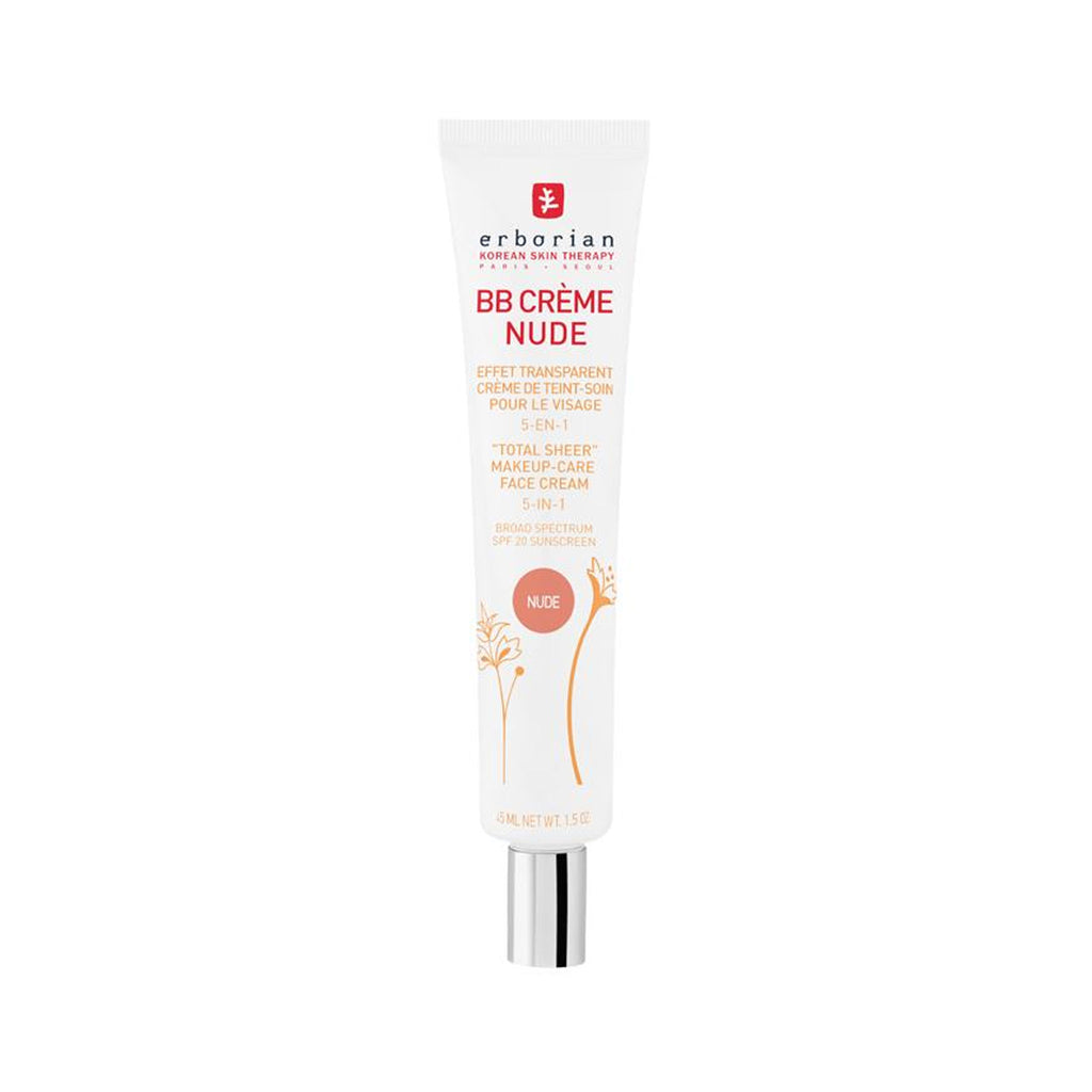 Erborian BB Creme Nude Total Sheer Make-Up-Care Face Cream 5-In-1 SPF20 0.5oz, 15ml