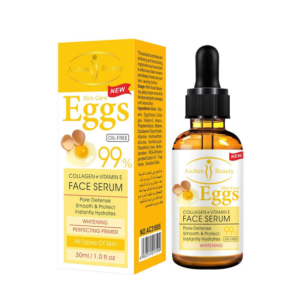 Aichun Beauty Collagen+vitamin E Egg Face Whitening Serum - 99% Oil Free