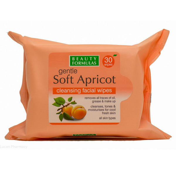 Beauty Formulas Gentle Soft Apricot Cleansing Facial Wipes - 30 Wipes