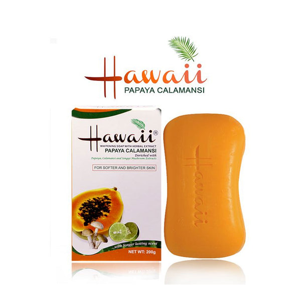 Hawaii Papaya Calamansi Whitening Soap 200g 4Pc