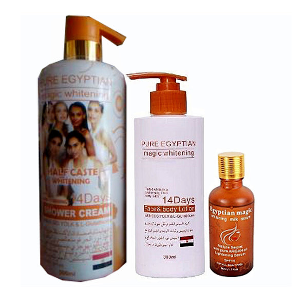 Pure Egyptian Lightening ( Lotion, Serum And Bath ) 3-pc Set