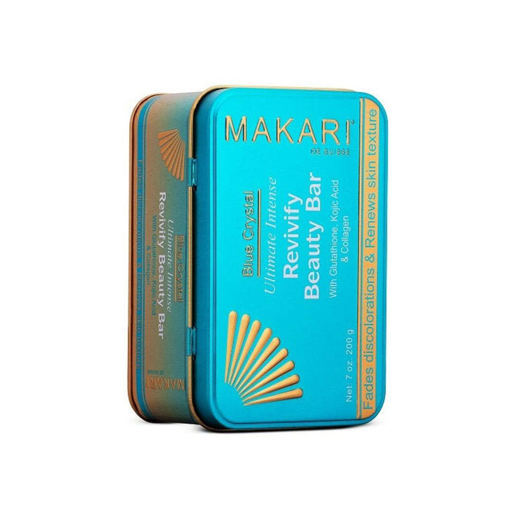 Makari Blue Crystal Revivify Beauty Bar Soap- Lightening, Brightening Cleansing Exfoliating Soap Bar With Natural Glutathione