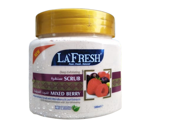 La fresh Exfoliating Natural Scrub- Mixed Berry, 500ml