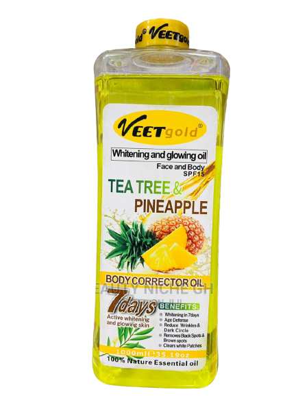 VEETGOLD TEA TREE & PINEAPPLE ACTIVE WHITENING & GLOWING FACE BODY REPAIR 1000ML