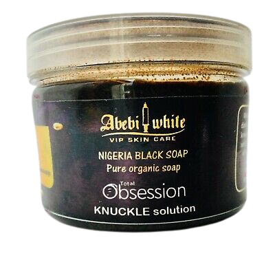 ABEBI WHITE NIGERIA BLACK SOAP PURE ORANIC SOAP TOTAL OBSESSION KNUCKLE SOLUTION
