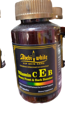 ABEBI WHITE VITAMIN C E B HEAVY FRONT AND BACK BOOSTER CAPSULE (60 CAPSULES)
