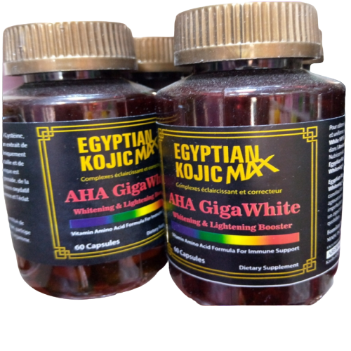 ABEBI WHITE EGYPTIAN KOJIC MAX AHA GIGA WHITE WHITENING & LIGHTENING BOOSTER CAPSULE (60 CAPUSLE)