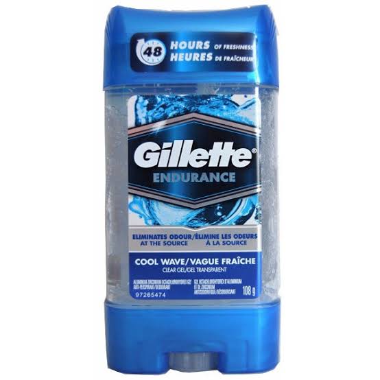 Gillette Endurance Cool Wave Clear Gel Deodorant 108g.  