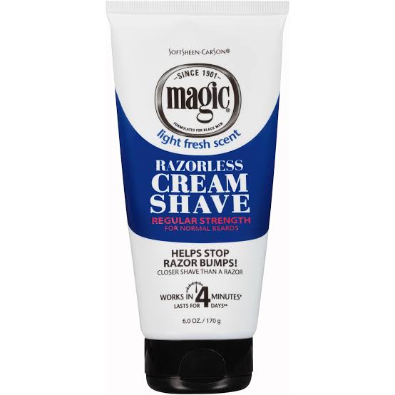Magic Shave Razorless Cream Shave Light Fresh Scent, Regular Strength 6.0oz
