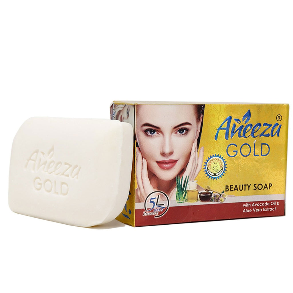 Aneeza Gold Beauty Soap with Avocado oil & Aloe Vera Extract - 90 Grams