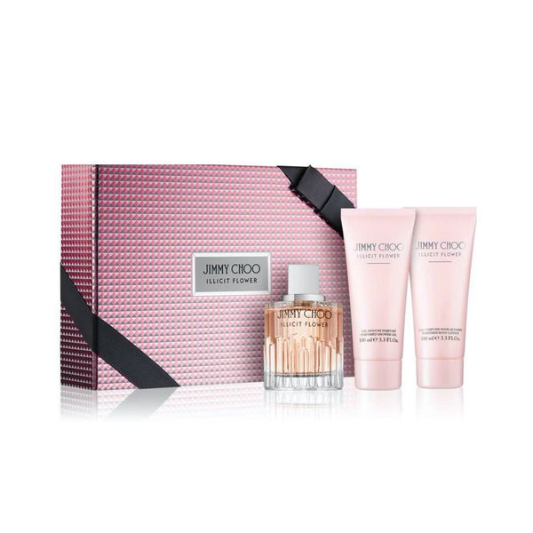 Jimmy Choo Illicit Flower EDT 100ml 3 Piece Perfume Gift Set For Women