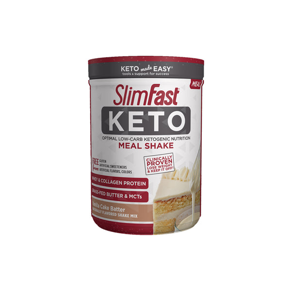 SlimFast Keto Vanilla Cake Batter Meal Shake, 347g