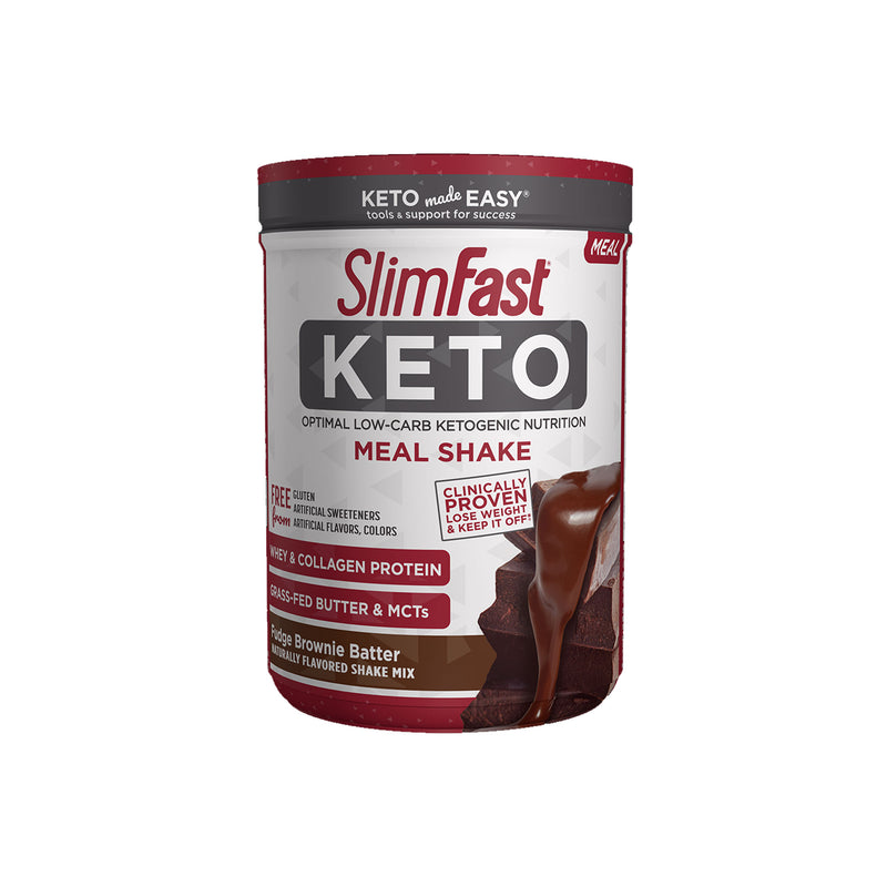 SlimFast Keto Fudge Brownie Batter Meal Shake,Gluten Free 379g